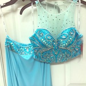 Two piece prom/evening gown